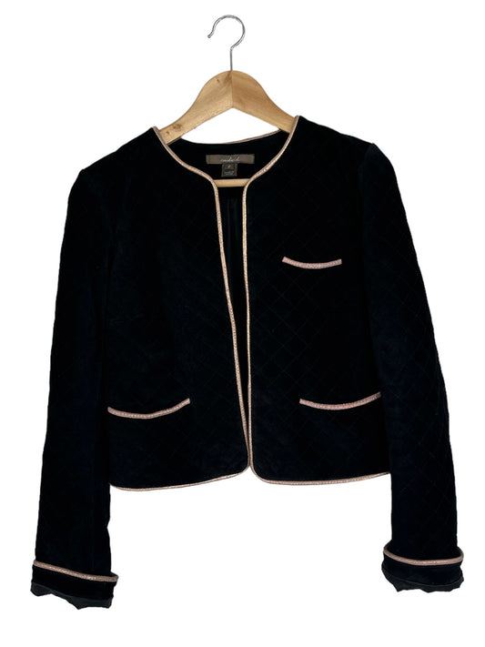 EMILIE D Black Quilted Leather Lady Jacket