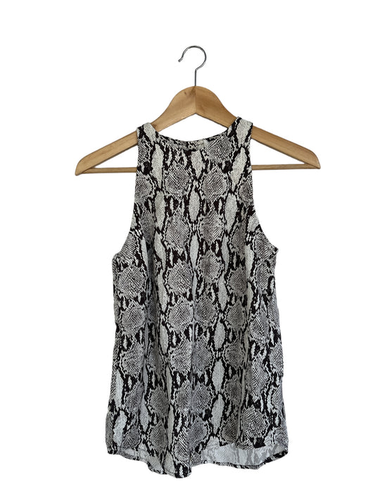alc new with tags brand new sexy shoulder tank layering quiet luxury snakeskin snake print animal print