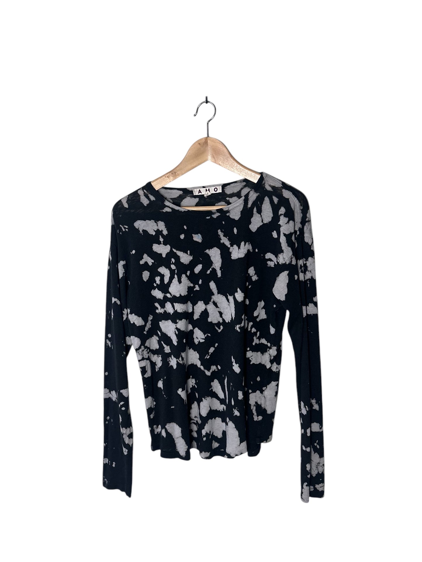 AMO Black Tie Dye Long Sleeve Tee