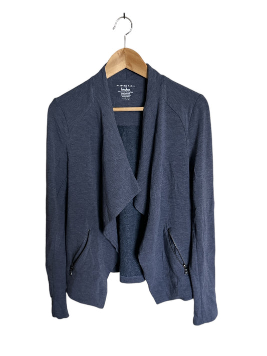 MAJESTIC FILATURES Heather Blue Open Moto Cardigan Jacket