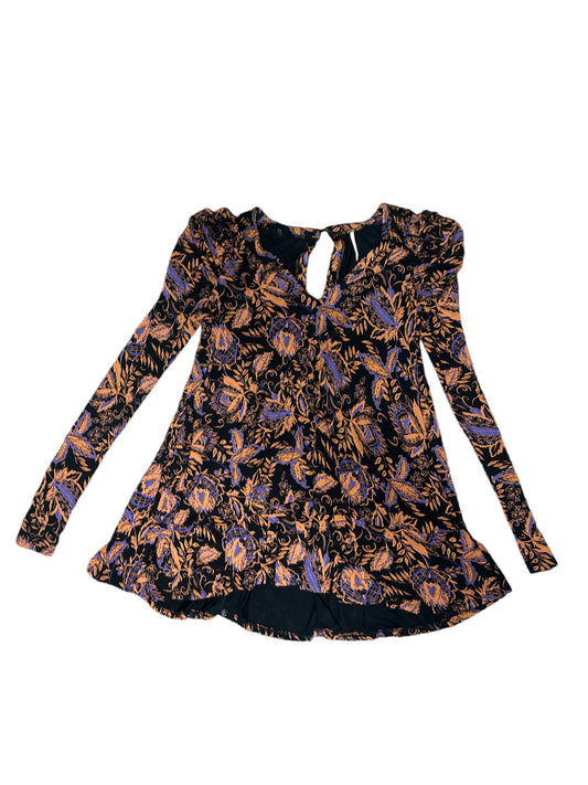 FREE PEOPLE Black Floral Tunic