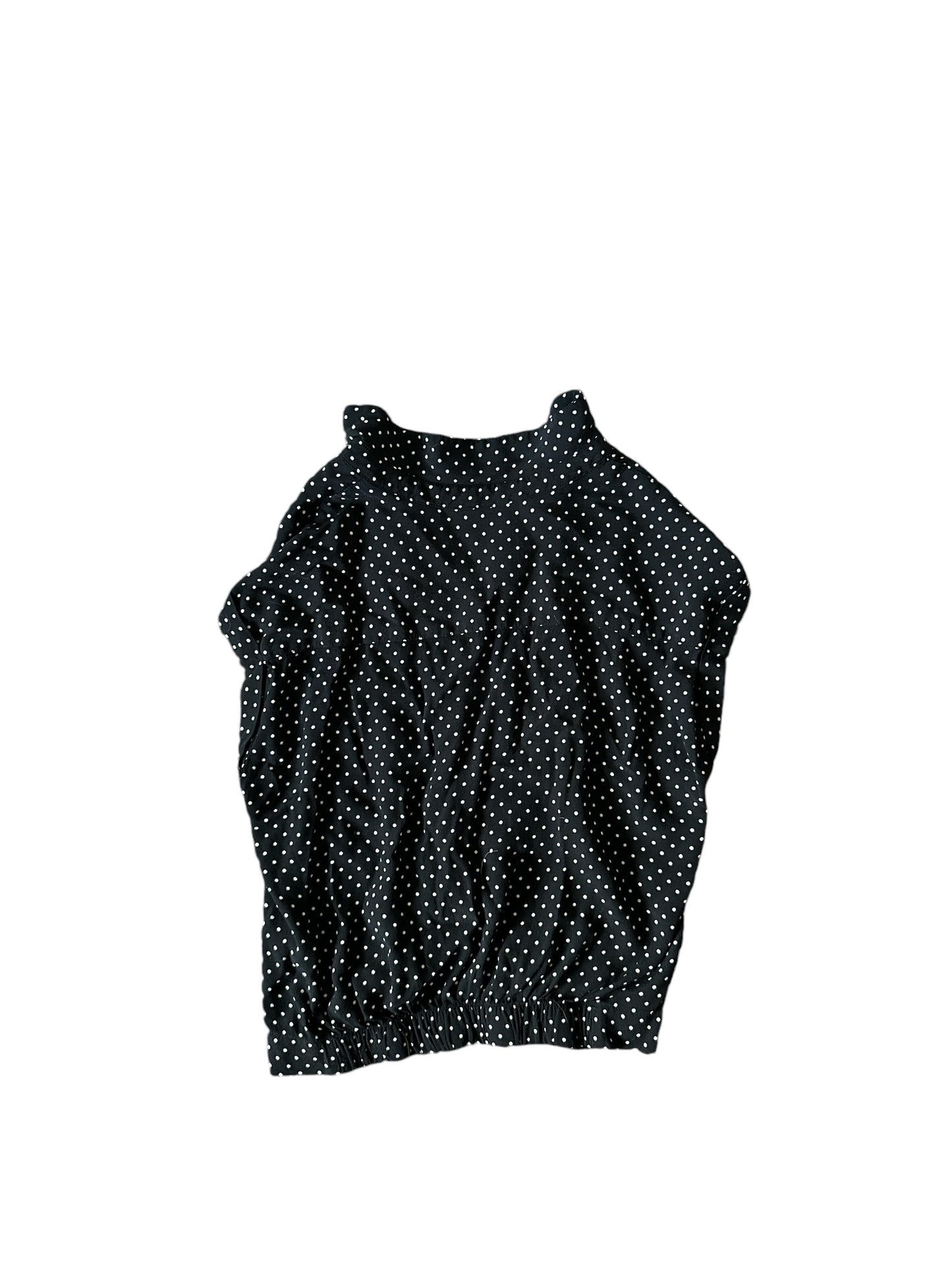 ABERCROMBIE & FITCH Black Polka Dot Twist Top