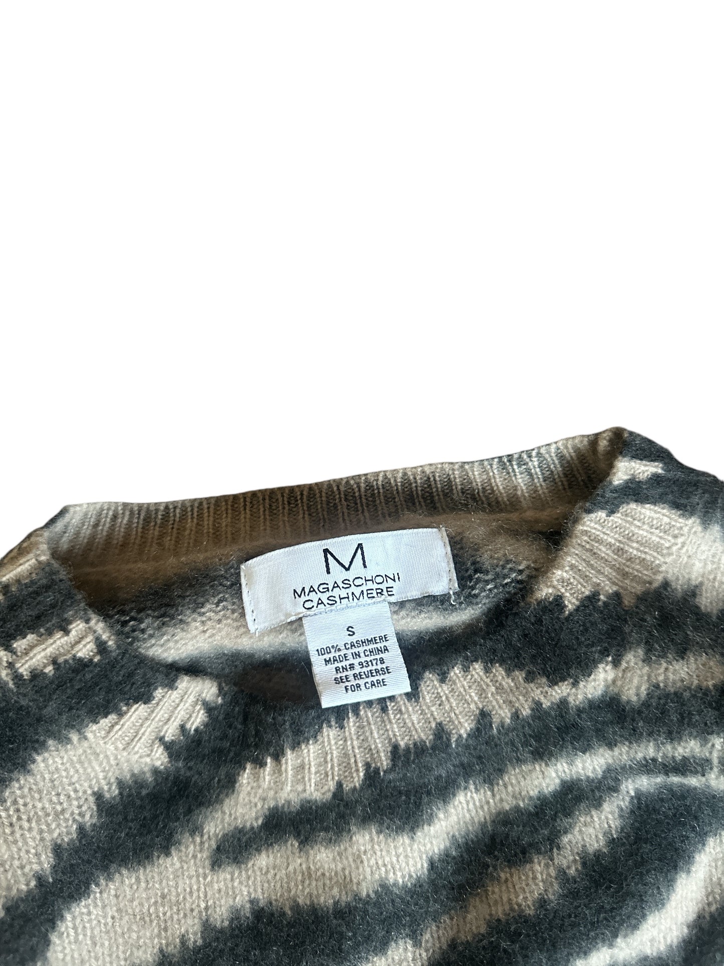 MAGASCHONI Cashmere Zebra Print Sweater