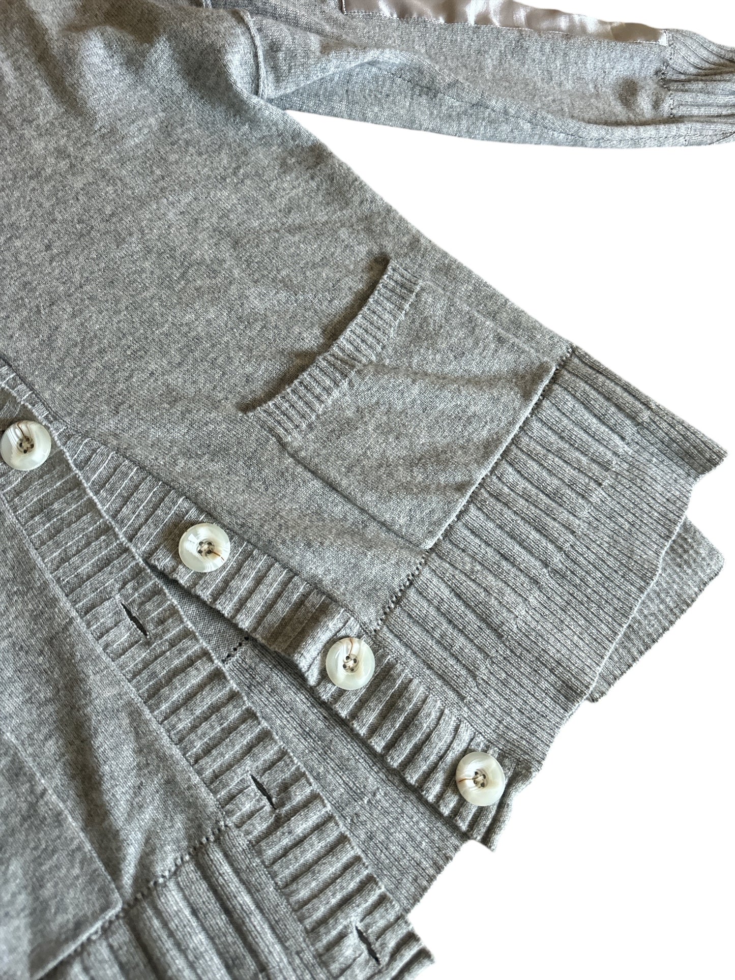 VAN KUKIL Gray Cashmere Cardigan