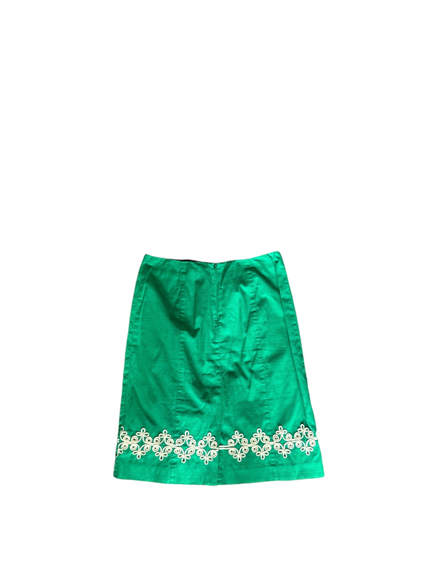 BODEN Kelly Green Embroidered Pencil Skirt