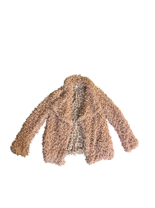 MYSTREE Pink Chenille Open Front Jacket