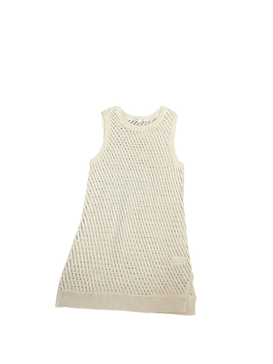 VINCE Cream Tunic Sleeveless Sweater