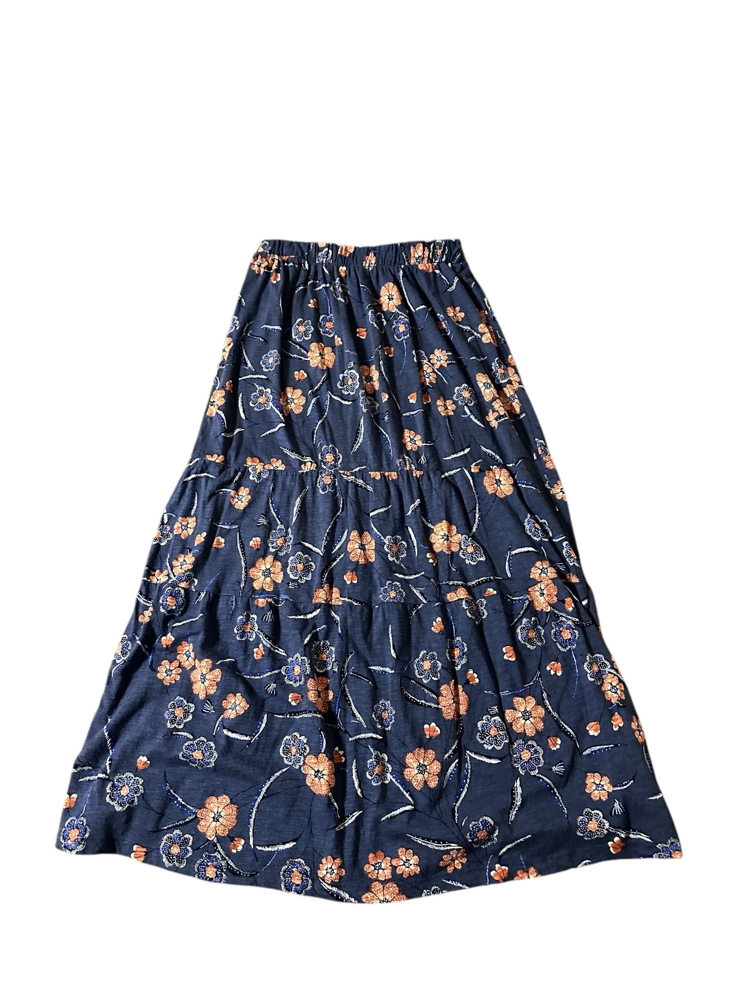 FAT FACE Blue Floral Maxi Skirt