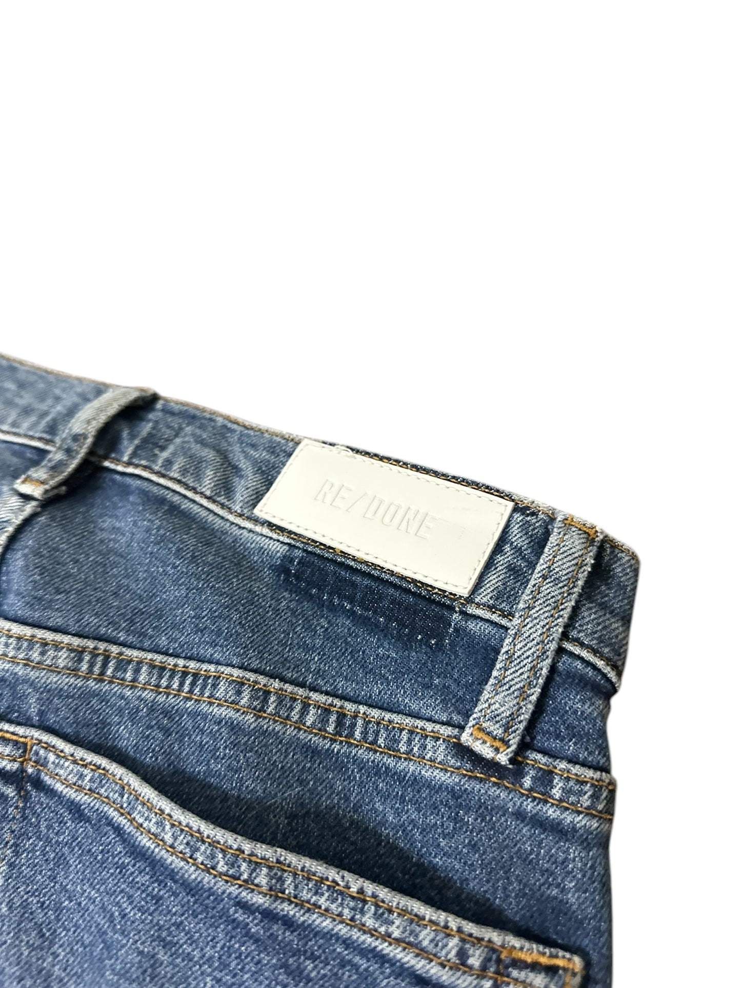 RE/DONE High Rise Ankle 90s Medium Wash Raw Hem Jeans