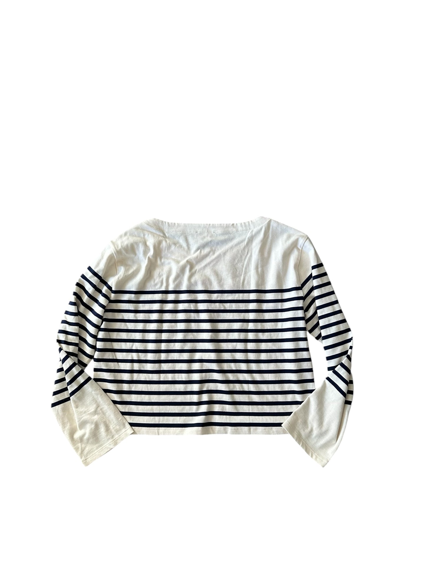 J. CREW Embroidered Long Sleeve Ski Striped Tee