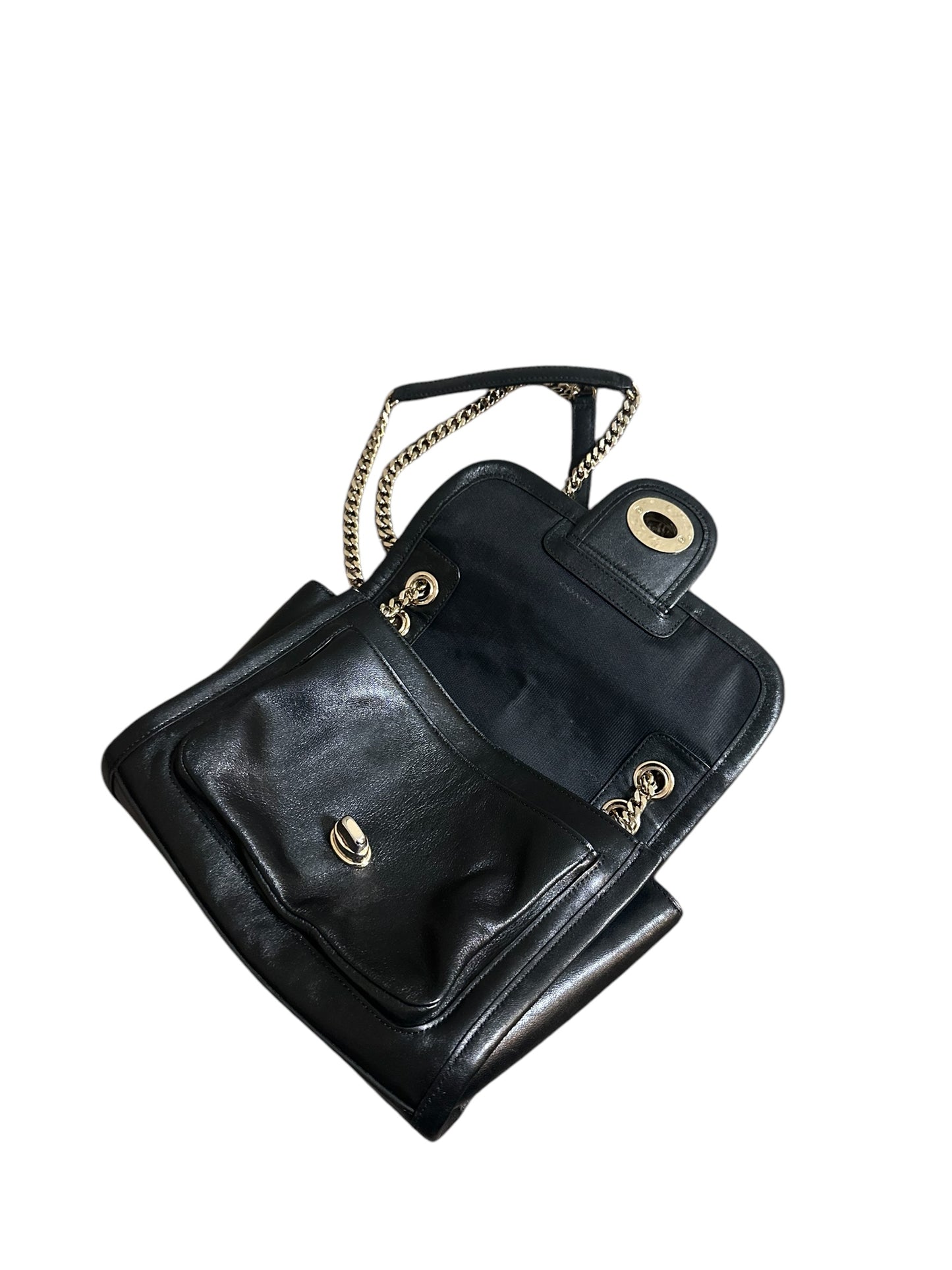 COACH Black Leather Ranger Crossbody Bag