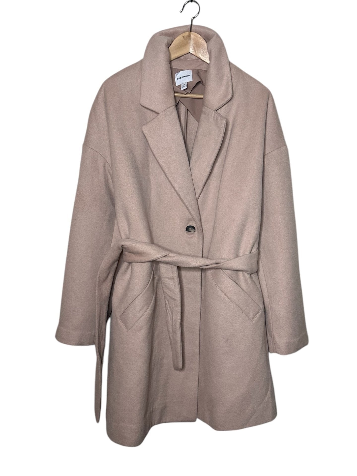 ELIZABETH AND JAMES Tan Belted Coat