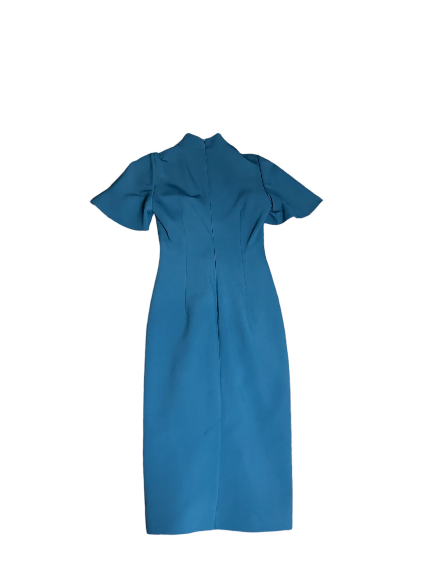 KAREN MILLEN Teal Ruched Pencil Dress