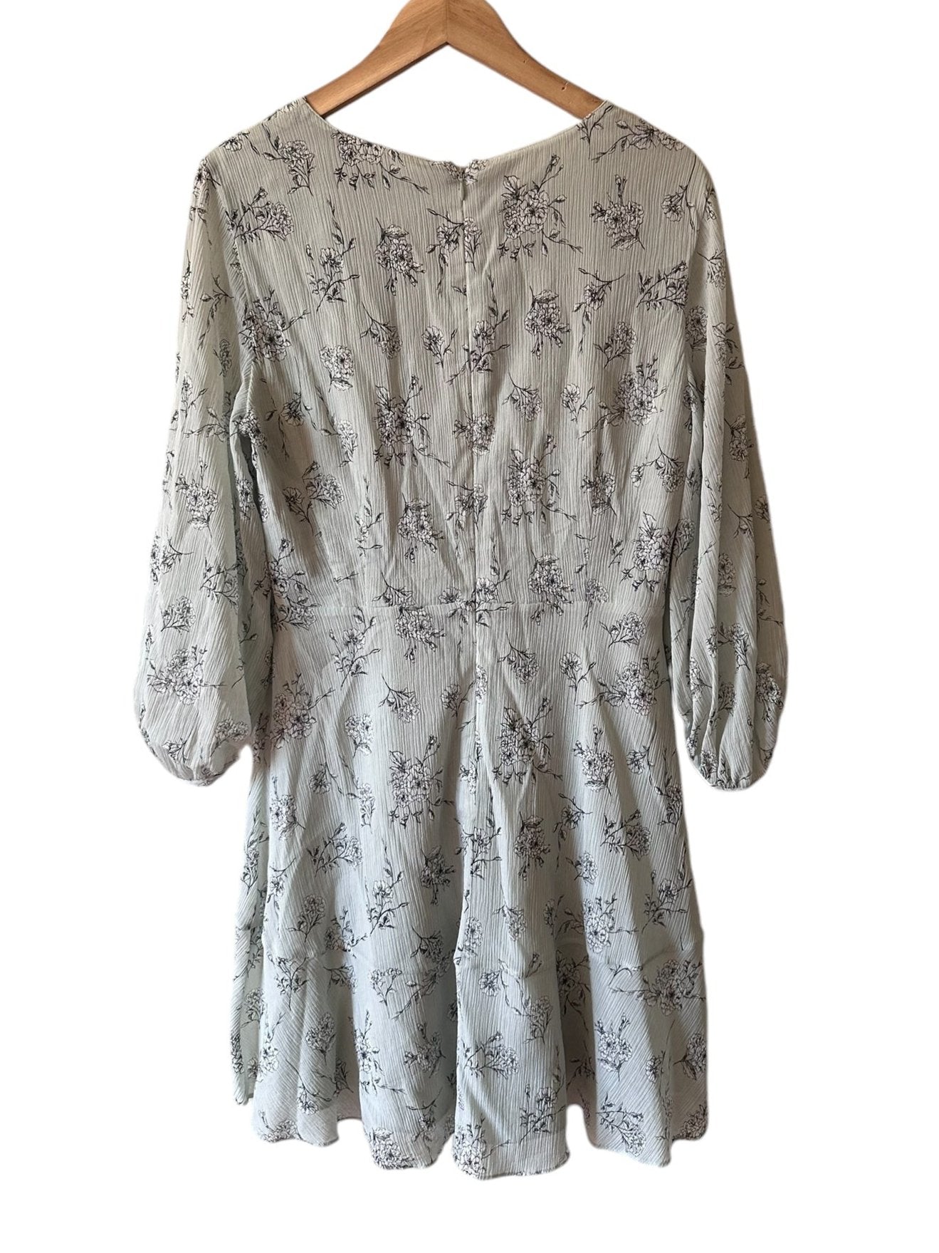 CLUB MONACO Mint Green Silk Cotton Floral Gauze Dress