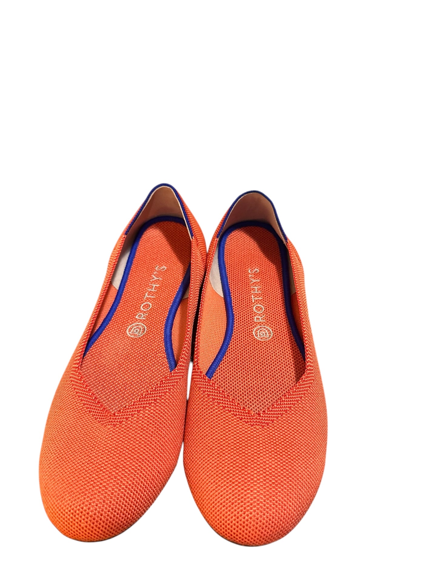 ROTHY'S Persimmon Orange Round Toe Knit Ballet Flat