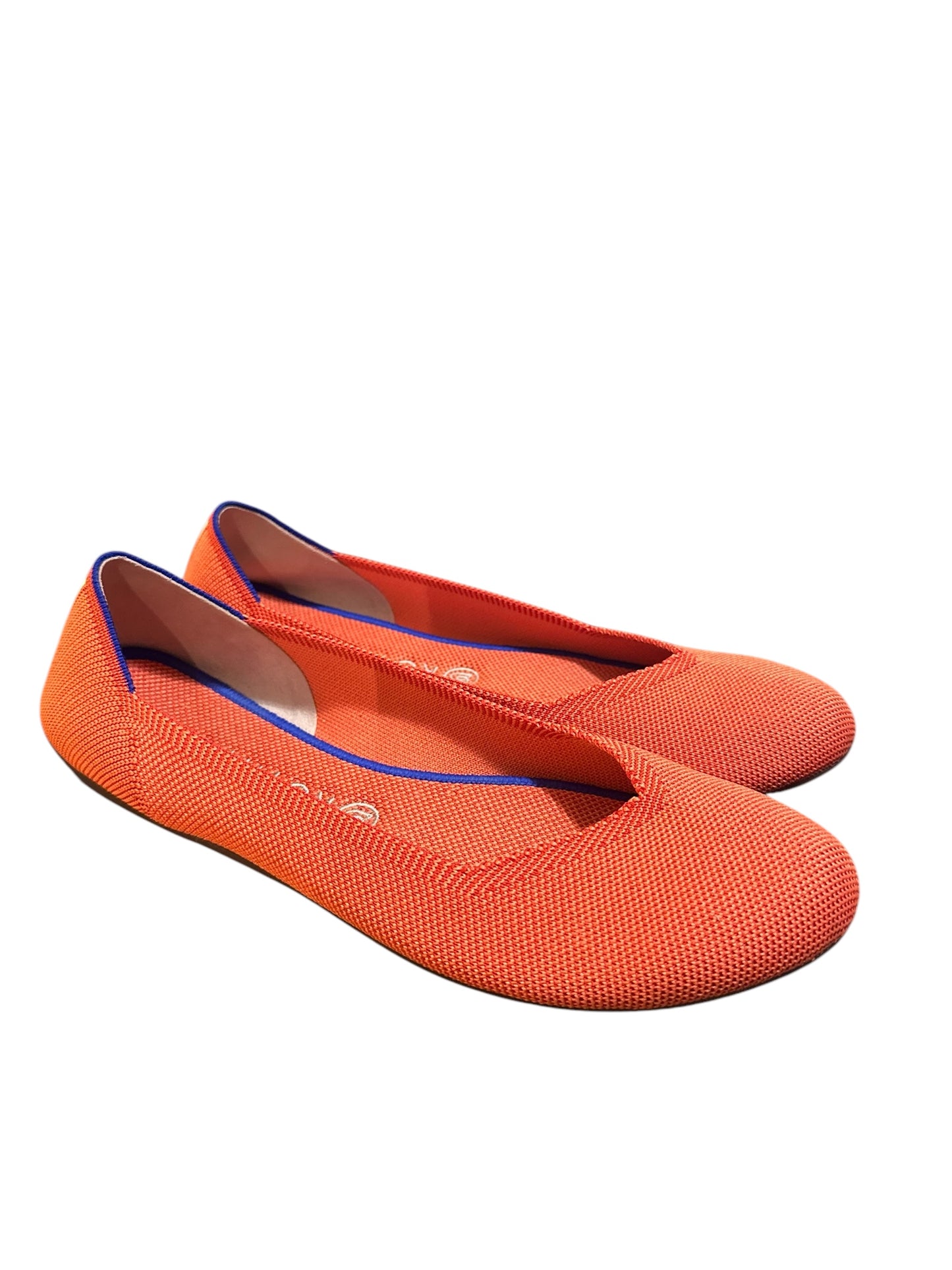 ROTHY'S Persimmon Orange Round Toe Knit Ballet Flat