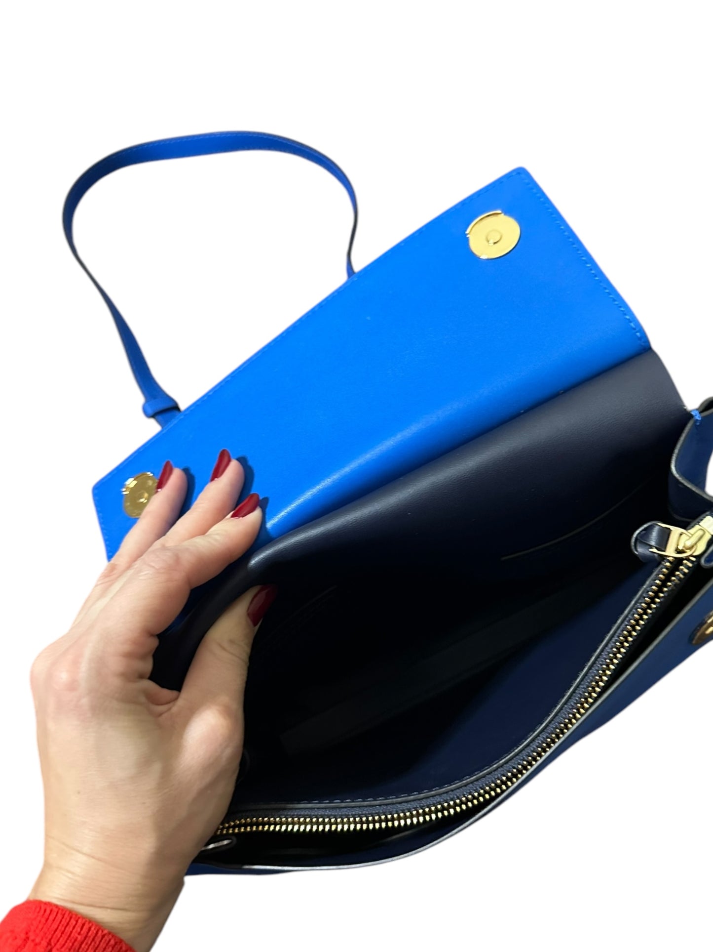 TORY BURCH Blue Leather Crossbody Bag